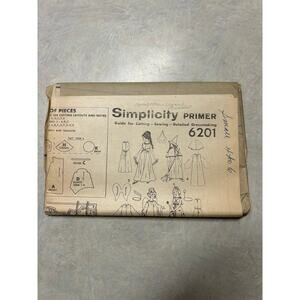 Vintage 1969 Simplicity Primer‎ Pattern #6201 Fairies Angels Costume Size 4-6